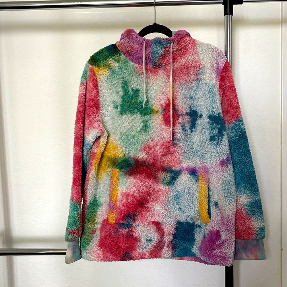 Men’s Empyre Rainbow Tie Dye Sherpa Fleece Hoodie